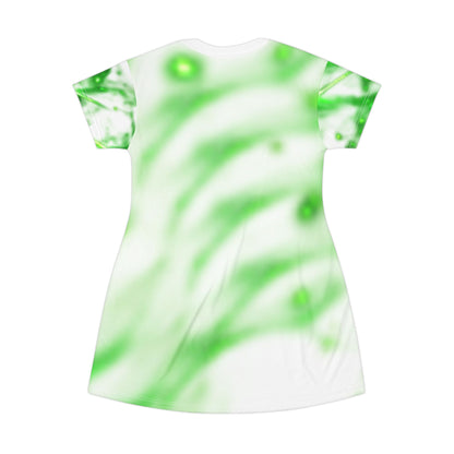 Chameli Green Lightning All-Over Print T-Shirt Dress