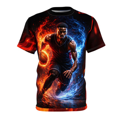 Basketball Flame Player Tee — Fire & Ice All-Over Print