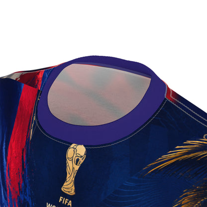 Haiti All-Over Print Tee — 'Haïti' Patriotic Soccer World Cup 2026 Design