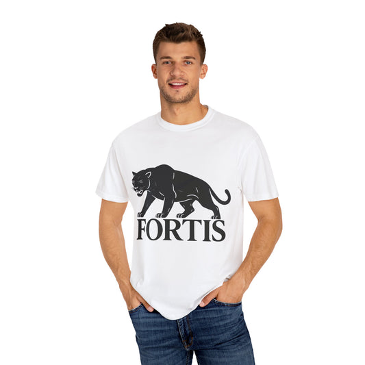 Fortis Unisex Garment-Dyed T-Shirt – Bold Panther Graphic Tee