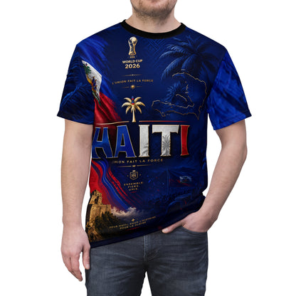 Haiti World Cup 2026 All-Over Print Tee — Haiti Flag Soccer Fan Shirt