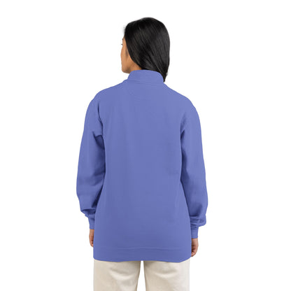 Quarter-Zip Sweatshirt with Small Chest Crest — Casual Pullover for Everyday Wear