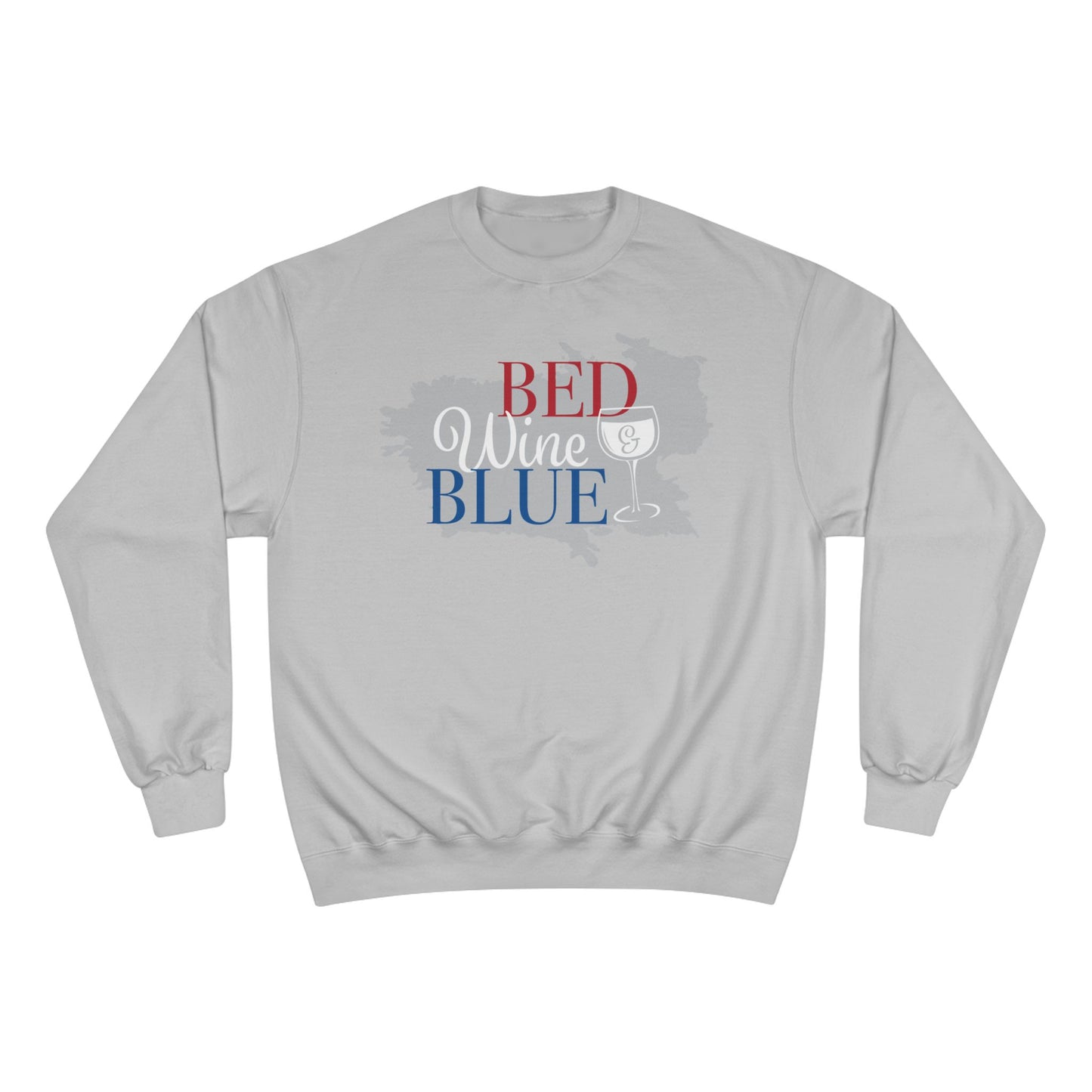 Red White & Wine Sweatshirt — Bed Wine Blue Graphic Crewneck
