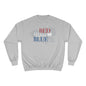 Red White & Wine Sweatshirt — Bed Wine Blue Graphic Crewneck
