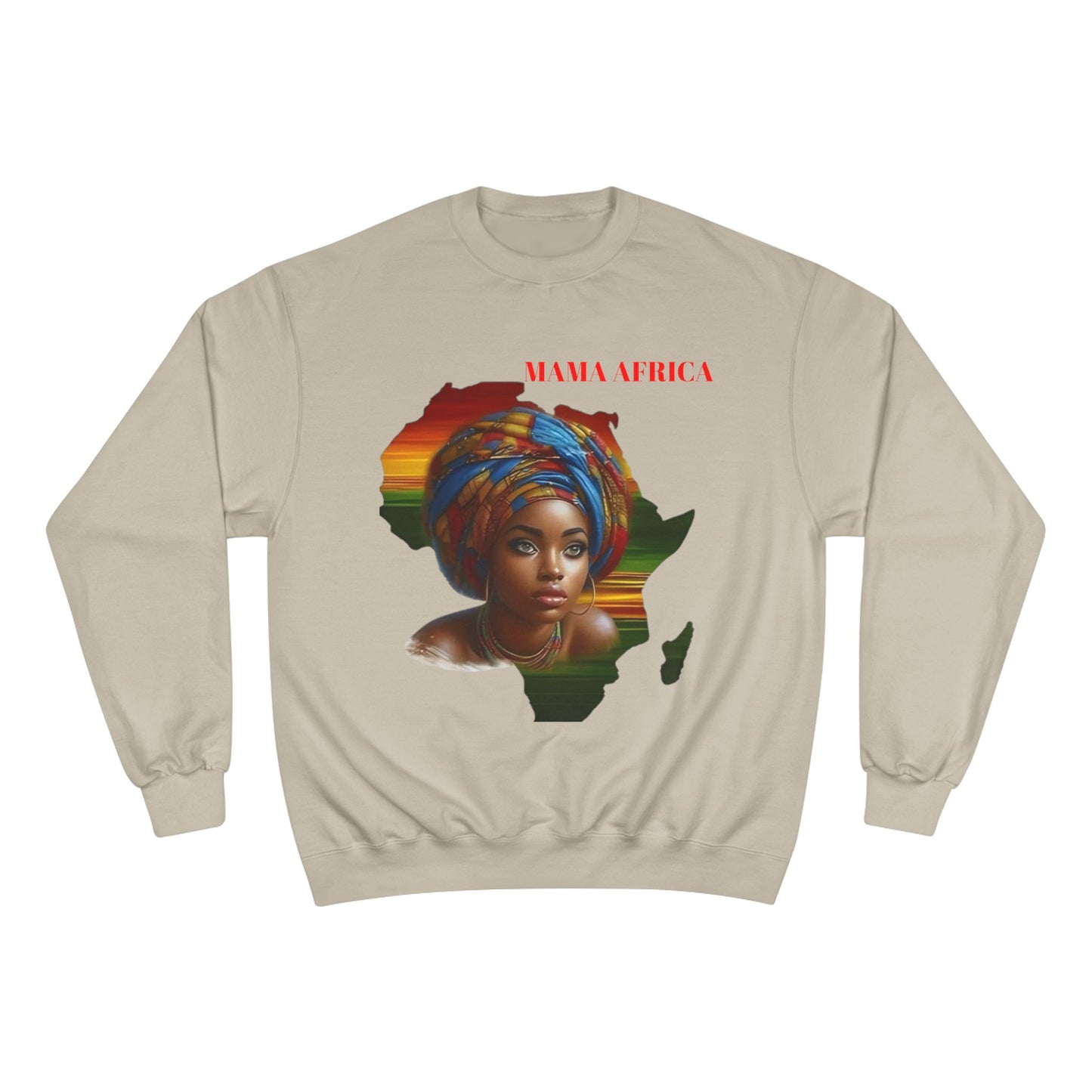 Mama Africa Sweatshirt — Afrocentric Map Portrait Crewneck