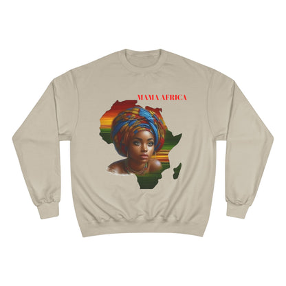 Mama Africa Sweatshirt — Afrocentric Map Portrait Crewneck