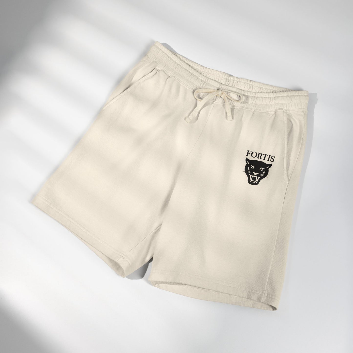 Fortis Panther Sweat Shorts — Lightweight Garment-Dyed Fleece