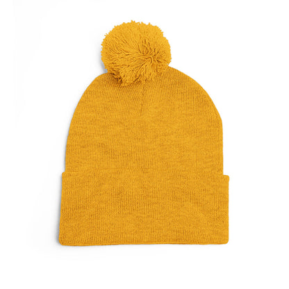 Embroidered Pom-Pom Beanie — FORTIS Panther Knit Cap