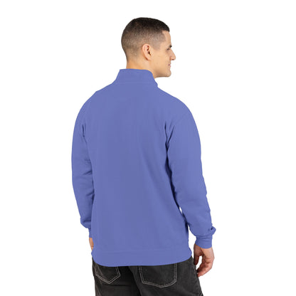 Quarter-Zip Sweatshirt with Small Chest Crest — Casual Pullover for Everyday Wear