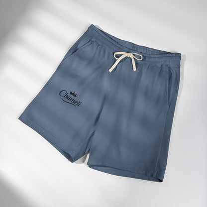Sweat Shorts — 'Chameli' Crown Logo Lightweight Fleece Lounge Shorts