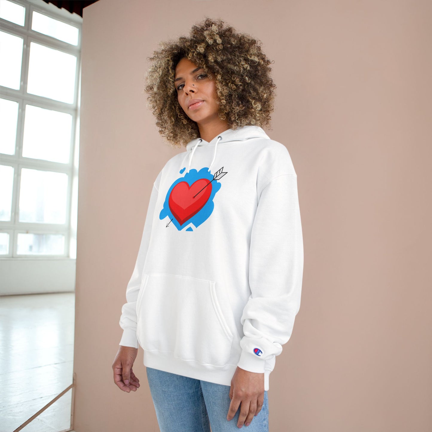 Heart Arrow Hoodie — Cute Valentine Champion Pullover