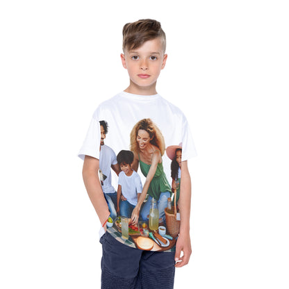 Kids Photo-Print Sports Jersey — Custom All-Over Picnic Design