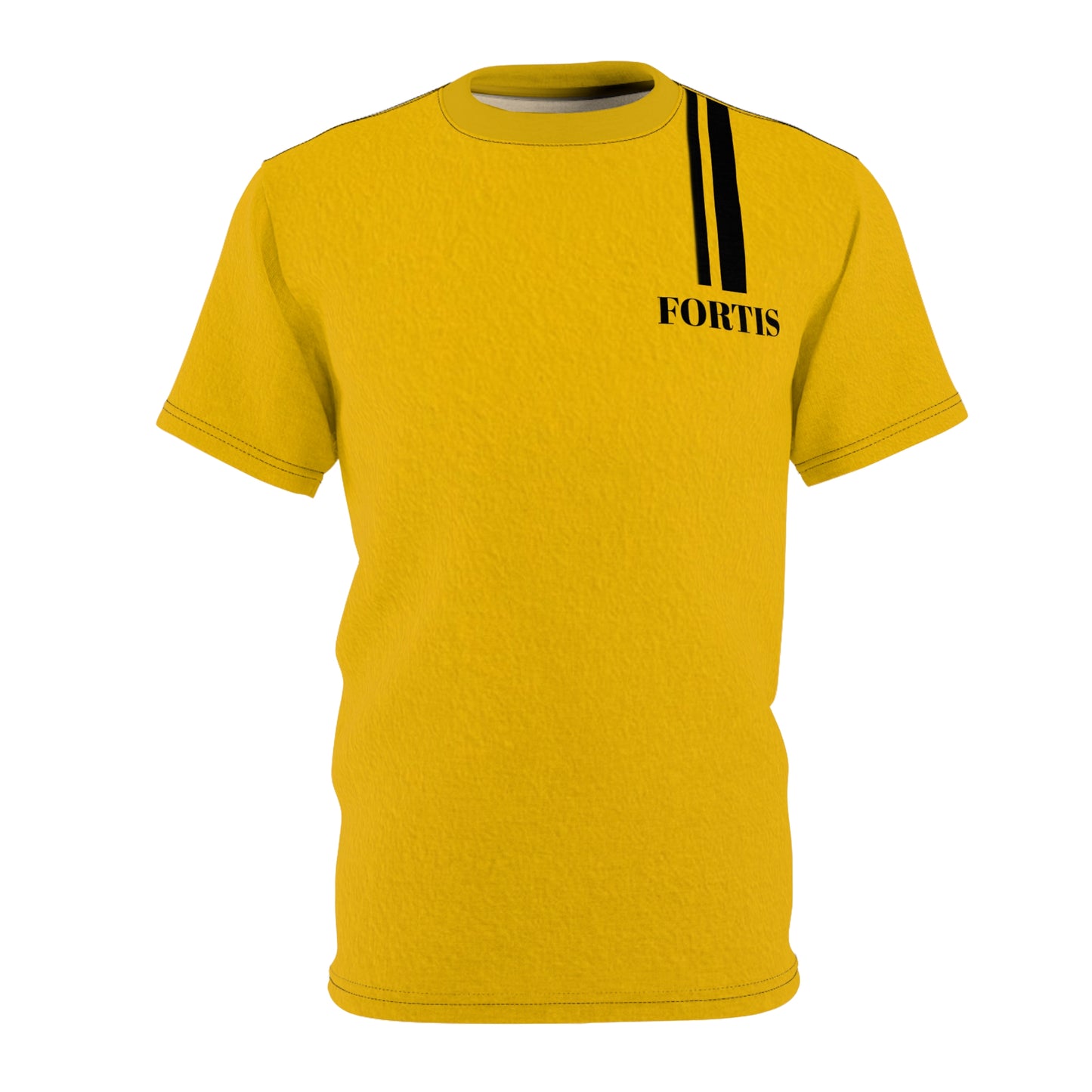 Fortis Stripe Tee — Yellow Athletic Cut & Sew T‑Shirt