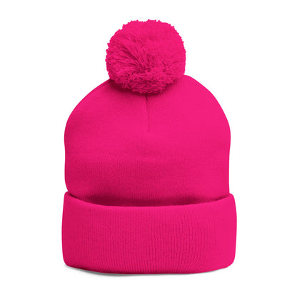 Embroidered Pom-Pom Beanie — FORTIS Panther Knit Cap
