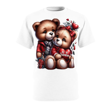 Valentine Teddy Bears Tee — "Be My Valentine" Cute Couple Graphic Shirt