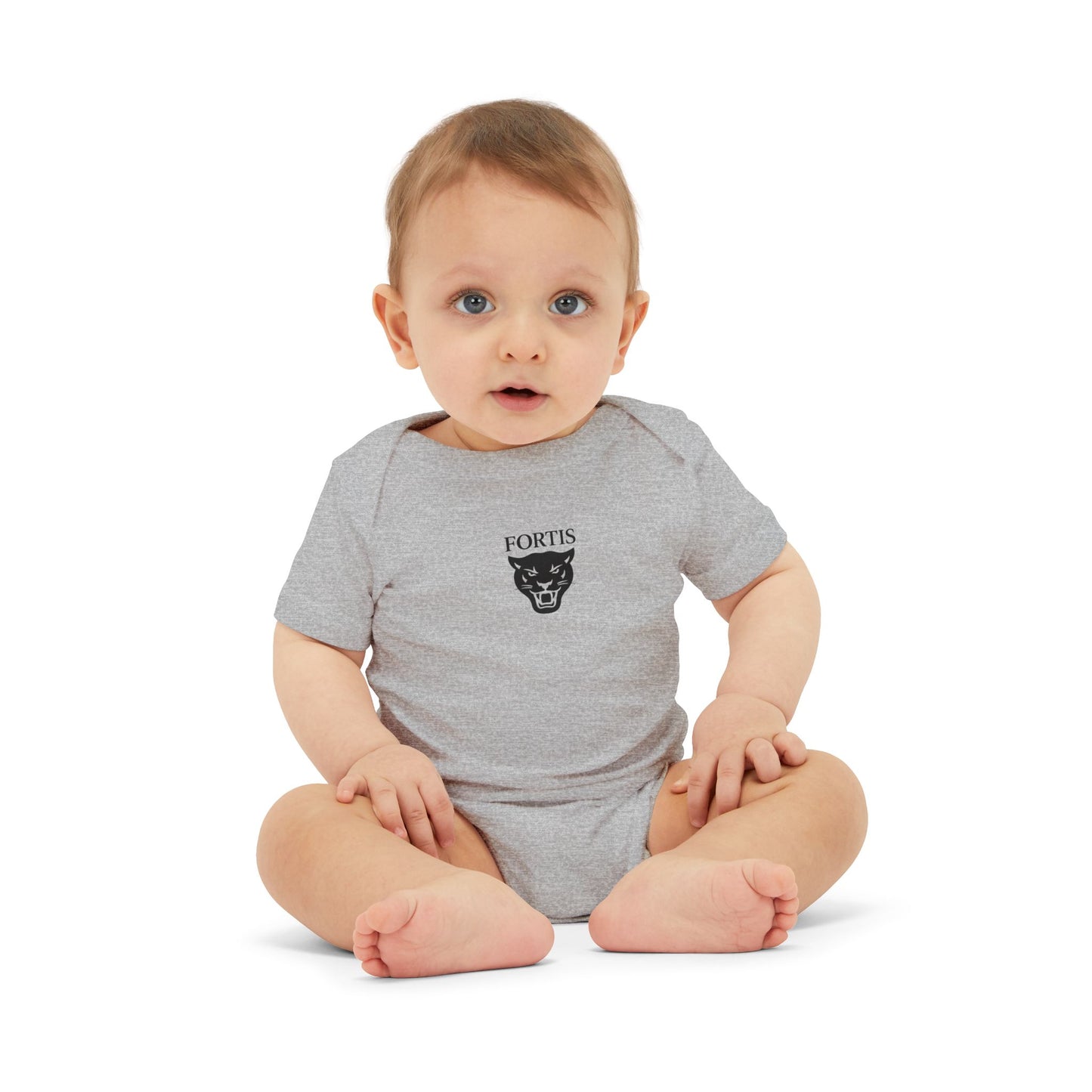 Fortis Panther Infant One-Piece Bodysuit – Cute Minimal Baby Onesie