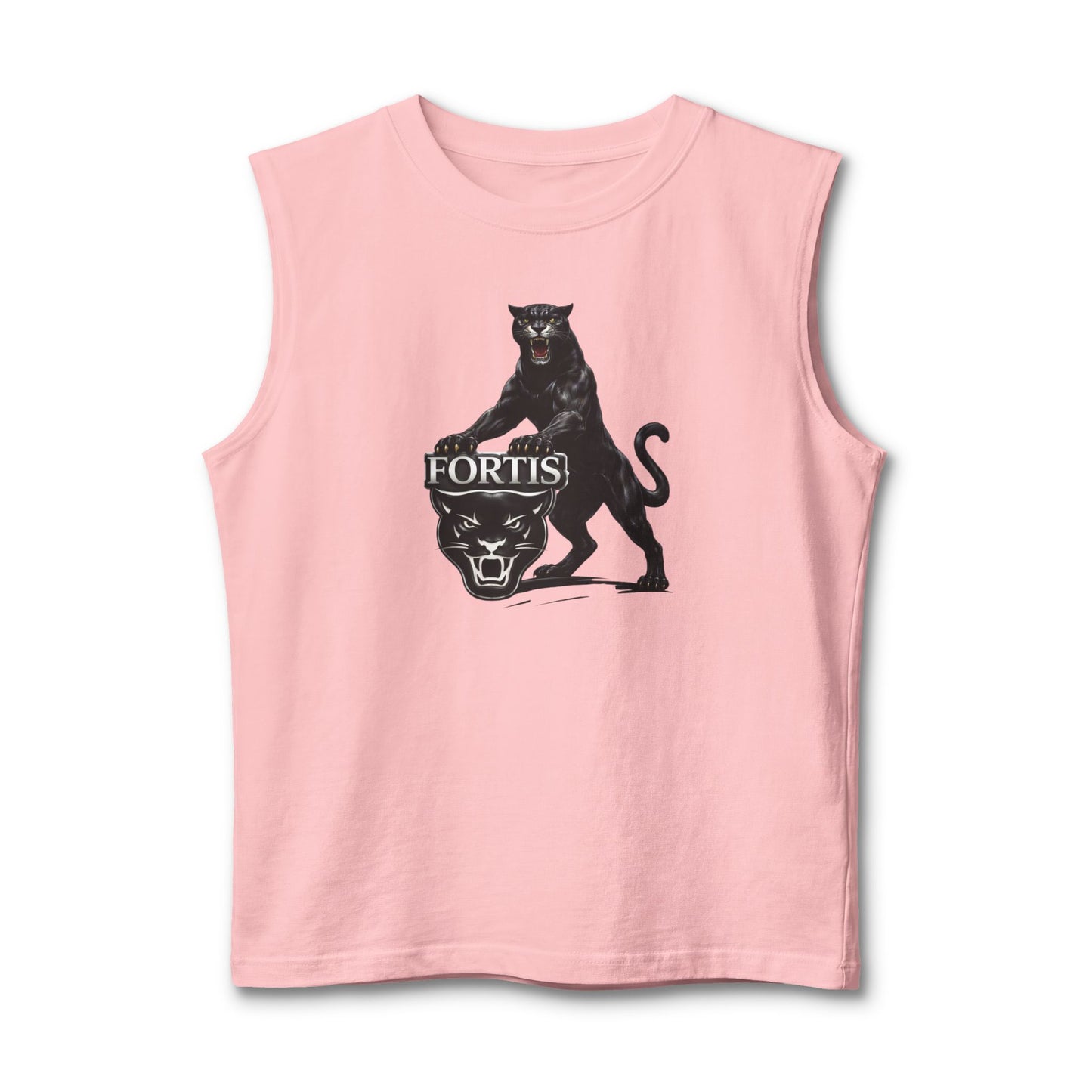Fortis Panther Muscle Tank — Vintage Black Panther Graphic Tank Top