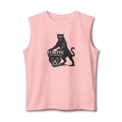 Fortis Panther Muscle Tank — Vintage Black Panther Graphic Tank Top