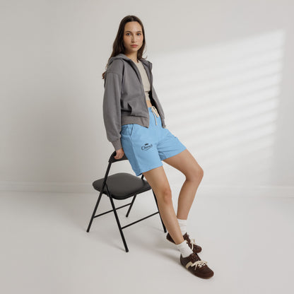 Sweat Shorts — 'Chameli' Crown Logo Lightweight Fleece Lounge Shorts