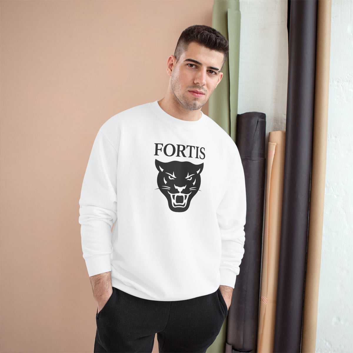 Fortis Panther Sweatshirt — Athletic Crewneck with Bold Panther Graphic