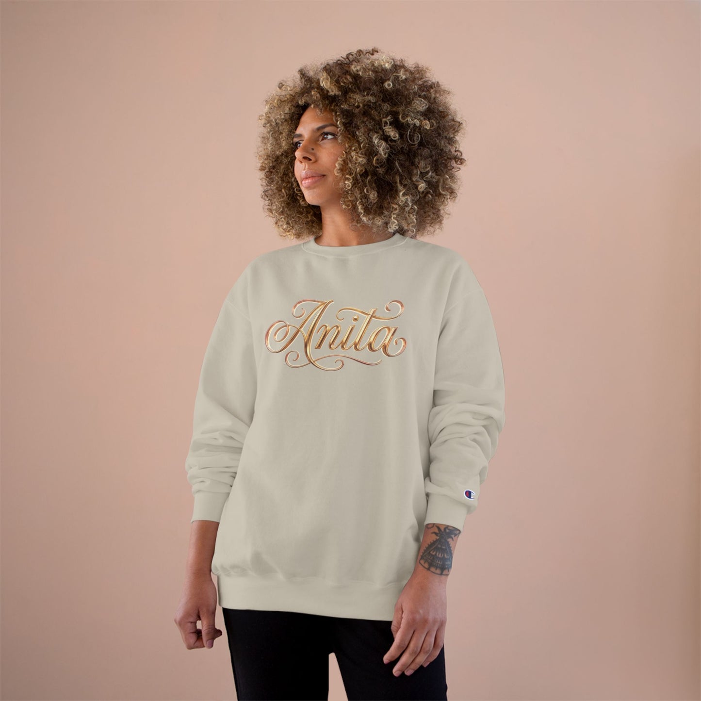 Personalized 'Anita' Script Sweatshirt - Elegant Gold Name Crewneck