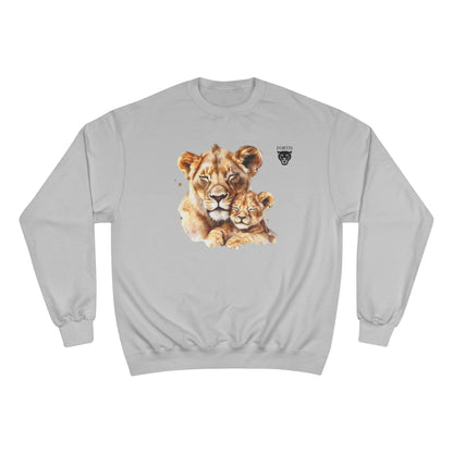 Lioness and Cub Sweatshirt — Cozy Wildlife Crewneck for Animal Lovers