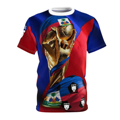 Haiti World Cup Trophy Soccer Tee — Haitian Flag Football Shirt