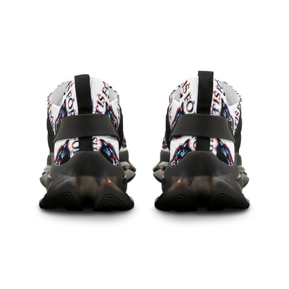 Men's Mesh Sneakers — Custom Dog Portrait Pattern Athletic Shoes