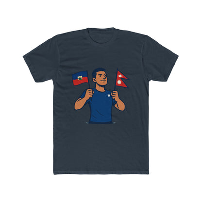 Unisex Cotton Crew Tee with Diverse Flags Design, Perfect for Pride, Cultural Events, Casual Outfits, Gifts, Travel Enthusiasts