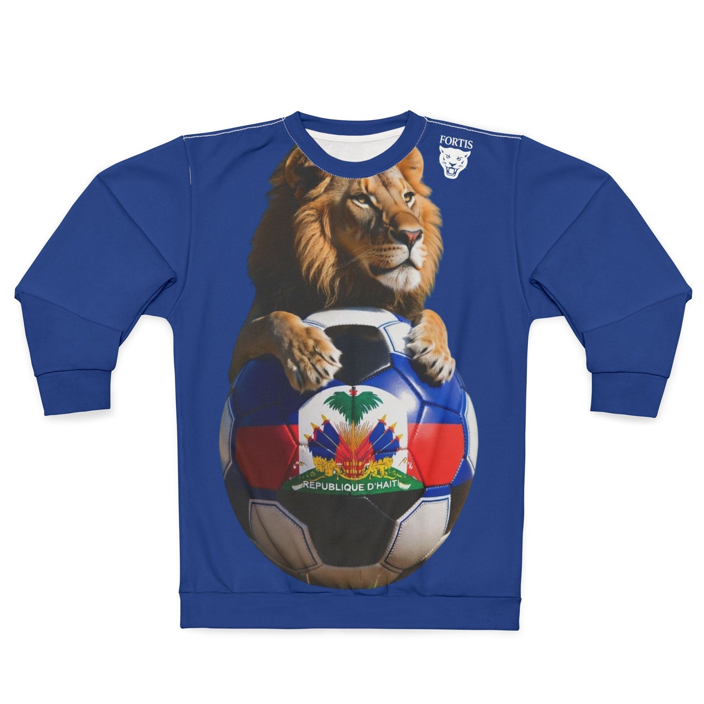 Haiti Lion Soccer Sweatshirt — Haitian Flag Football Crewneck