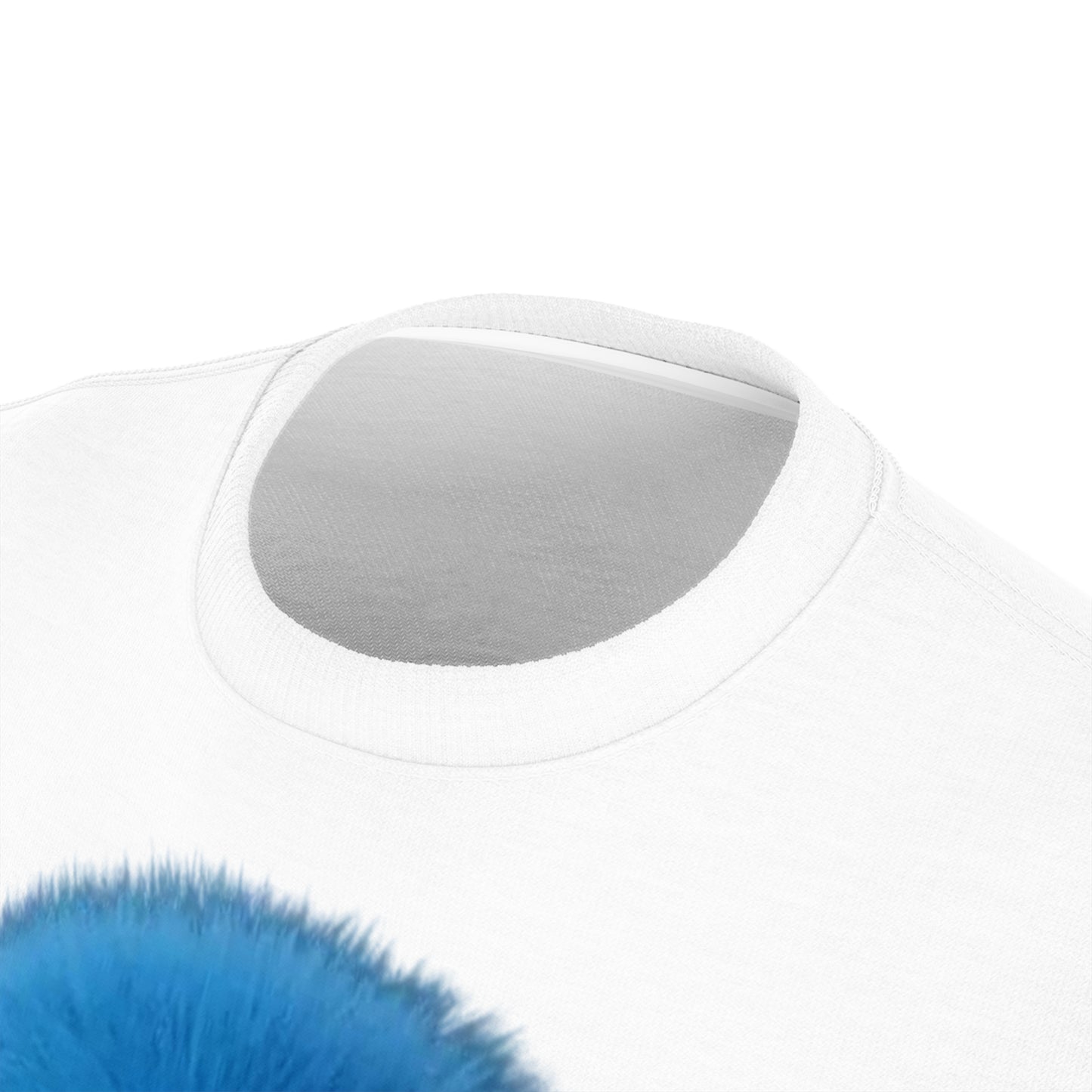 Crying Blue Fuzzy Emoji T-Shirt — Sad Face Graphic Tee