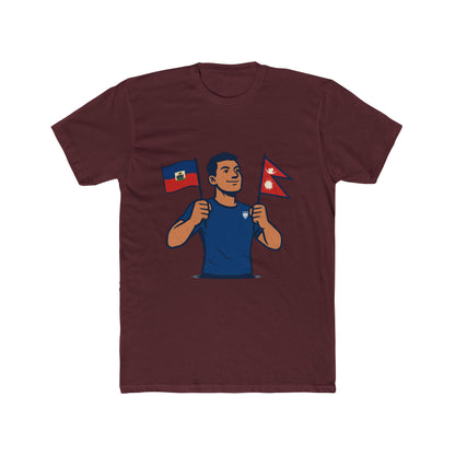 Unisex Cotton Crew Tee with Diverse Flags Design, Perfect for Pride, Cultural Events, Casual Outfits, Gifts, Travel Enthusiasts