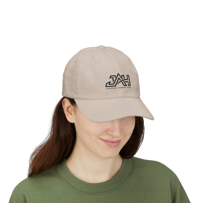 Dad Cap — Minimal 'JAH' Embroidered Logo Hat