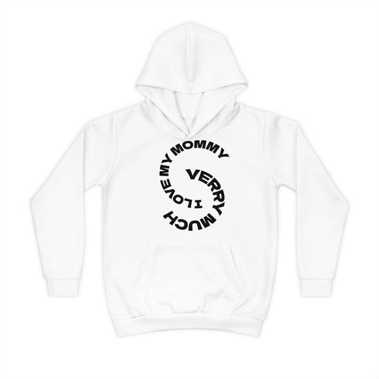 Kids Hoodie — 'I Love My Mommy Very Much' Circular Text Graphic