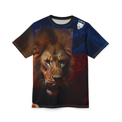 Lion Face All-Over Print Tee — Bold Majestic Wildlife Graphic Shirt