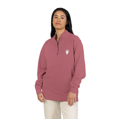 Quarter-Zip Sweatshirt with Small Chest Crest — Casual Pullover for Everyday Wear