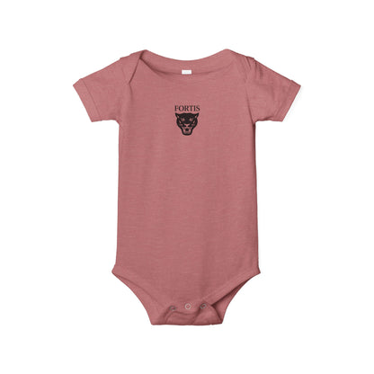 Fortis Panther Infant One-Piece Bodysuit – Cute Minimal Baby Onesie