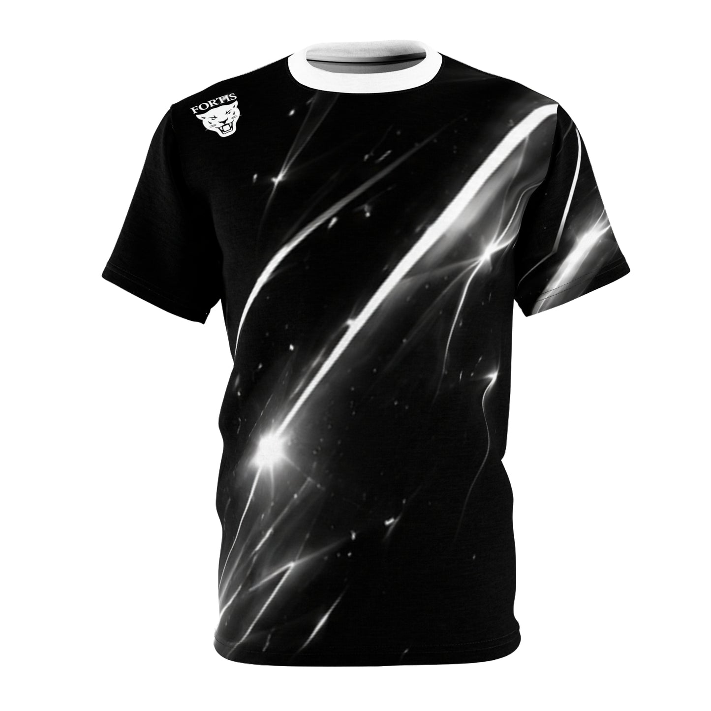 Galaxy Streaks Cut & Sew Tee — Black Nebula All-Over Print