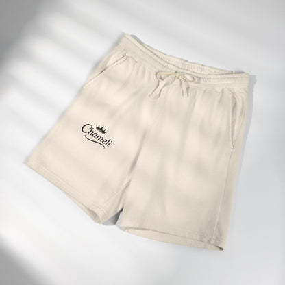 Sweat Shorts — 'Chameli' Crown Logo Lightweight Fleece Lounge Shorts