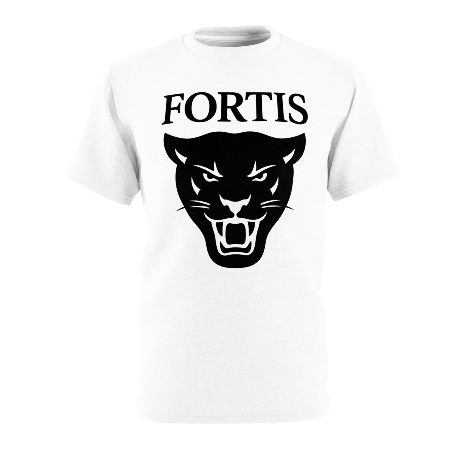 Fierce Panther Graphic Tee - Unisex AOP Shirt with 'FORTIS'