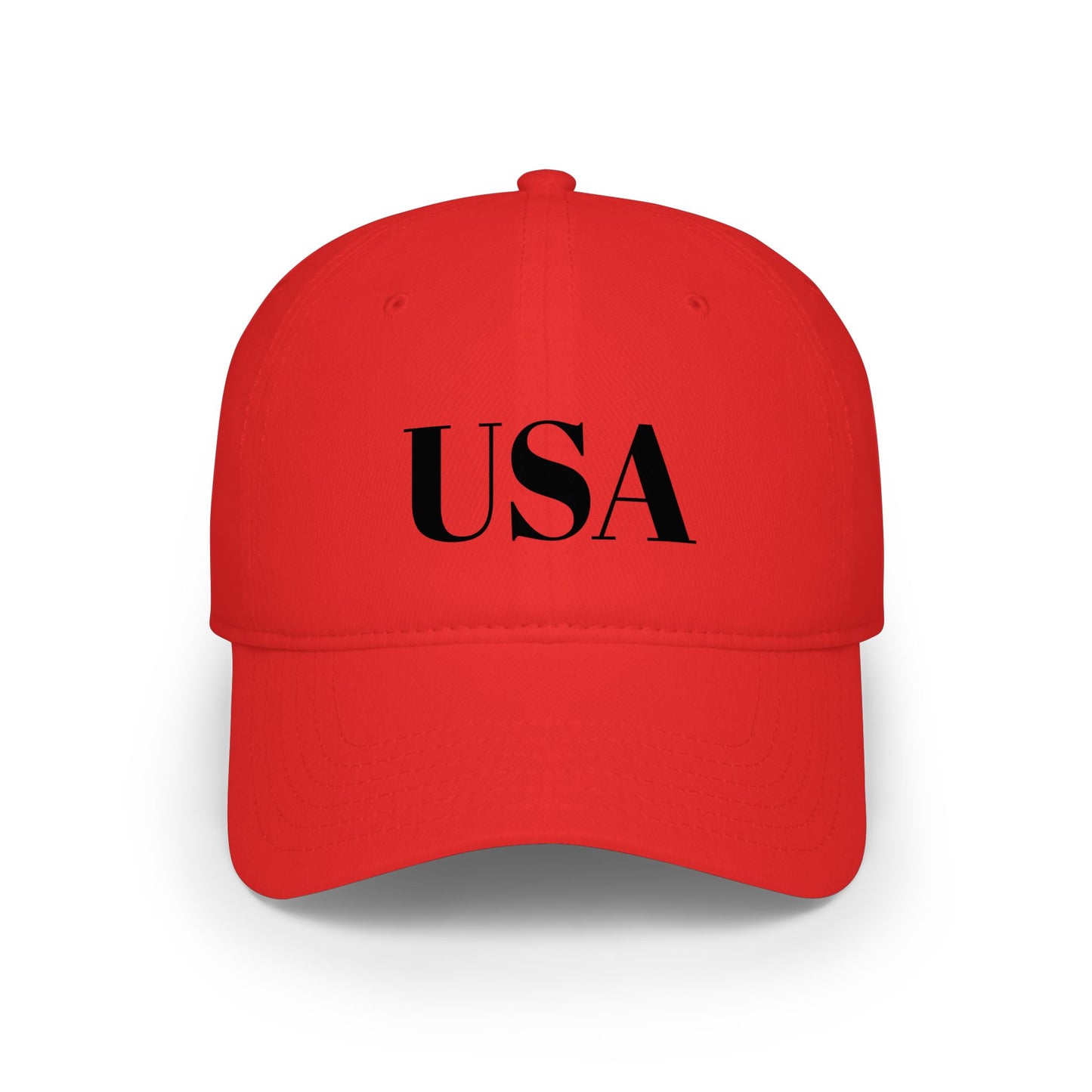 USA Low Profile Baseball Cap — Patriotic Red Hat for 4th of July & Everyday Wear