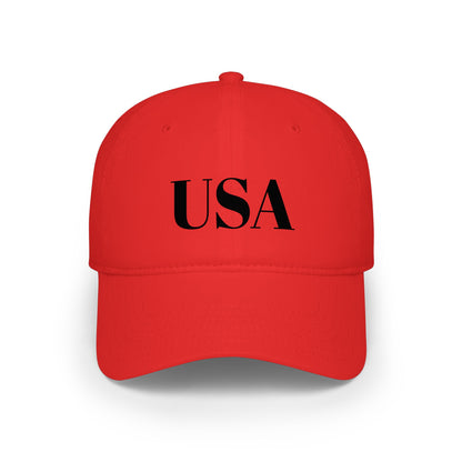 USA Low Profile Baseball Cap — Patriotic Red Hat for 4th of July & Everyday Wear