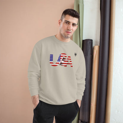 USA Flag Crewneck Sweatshirt - Patriotic American Pride Pullover