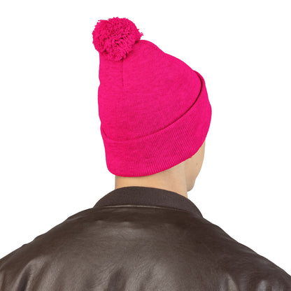 Embroidered Pom-Pom Beanie — FORTIS Panther Knit Cap