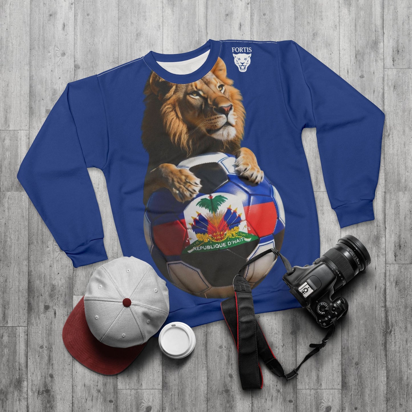 Haiti Lion Soccer Sweatshirt — Haitian Flag Football Crewneck