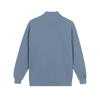Quarter-Zip Sweatshirt with Small Chest Crest — Casual Pullover for Everyday Wear