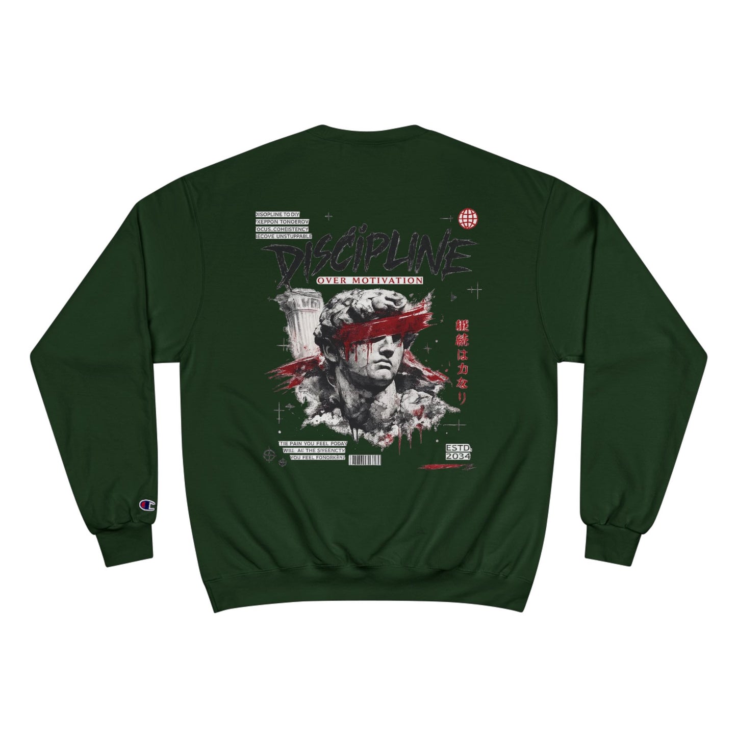 Discipline Graphic Sweatshirt — Samurai Motivational Crewneck