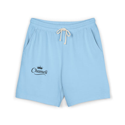 Sweat Shorts — 'Chameli' Crown Logo Lightweight Fleece Lounge Shorts