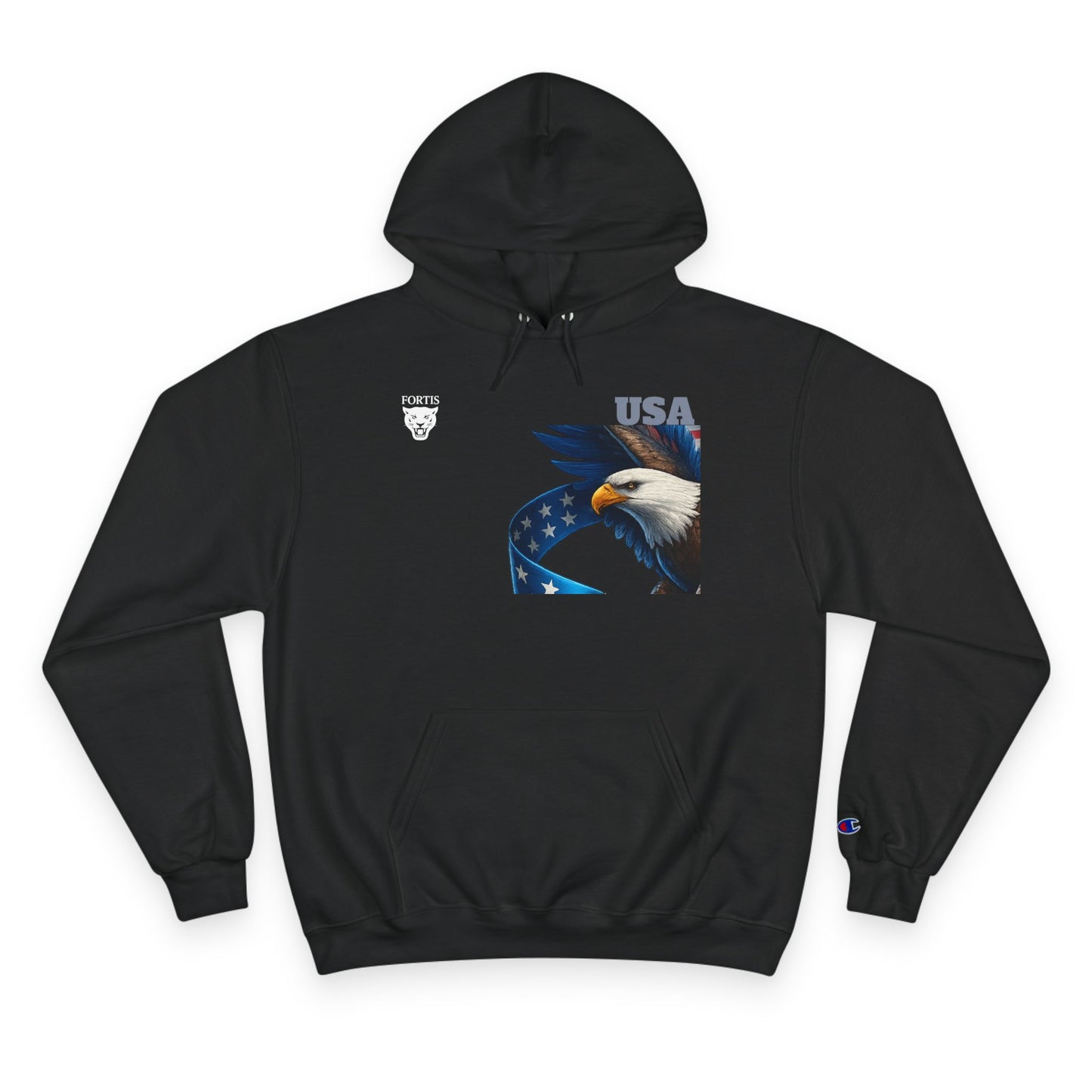 USA Bald Eagle Hoodie — Patriotic American Flag Sweatshirt