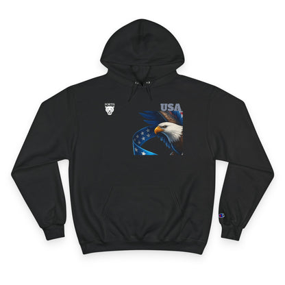 USA Bald Eagle Hoodie — Patriotic American Flag Sweatshirt